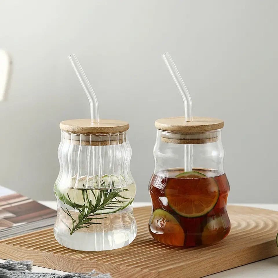 Volcano Glass Mug With Bamboo Glass And Straw, 500ml Coffee Drinking Cup, Multipurpose Iced Coffee Cute Tumbler Cup for Cocktail, Party Beverage Cup, Portable Glass Water Cup with Straw Lid, Household Borosilicate Straw Glass Volcano Glass Mug With Bamboo Glass And Straw, 500ml Coffee Drinking Cup, Multipurpose Iced Coffee Cute Tumbler Cup for Cocktail, Party Beverage Cup, Portable Glass Water Cup with Straw Lid, Household Borosilicate Straw Glass